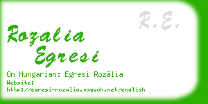 rozalia egresi business card